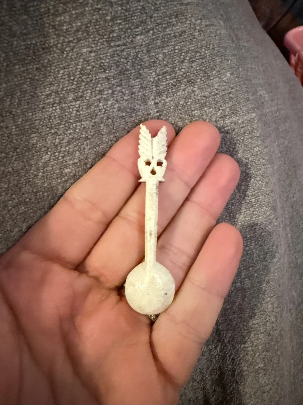 Antique (possible whale) salt Spoon - hand carved